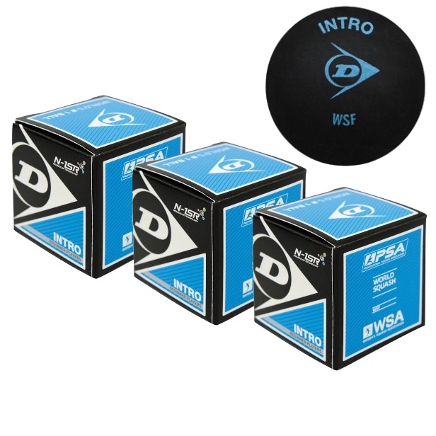 Dunlop Squashballer Intro (blå) – 3-pk