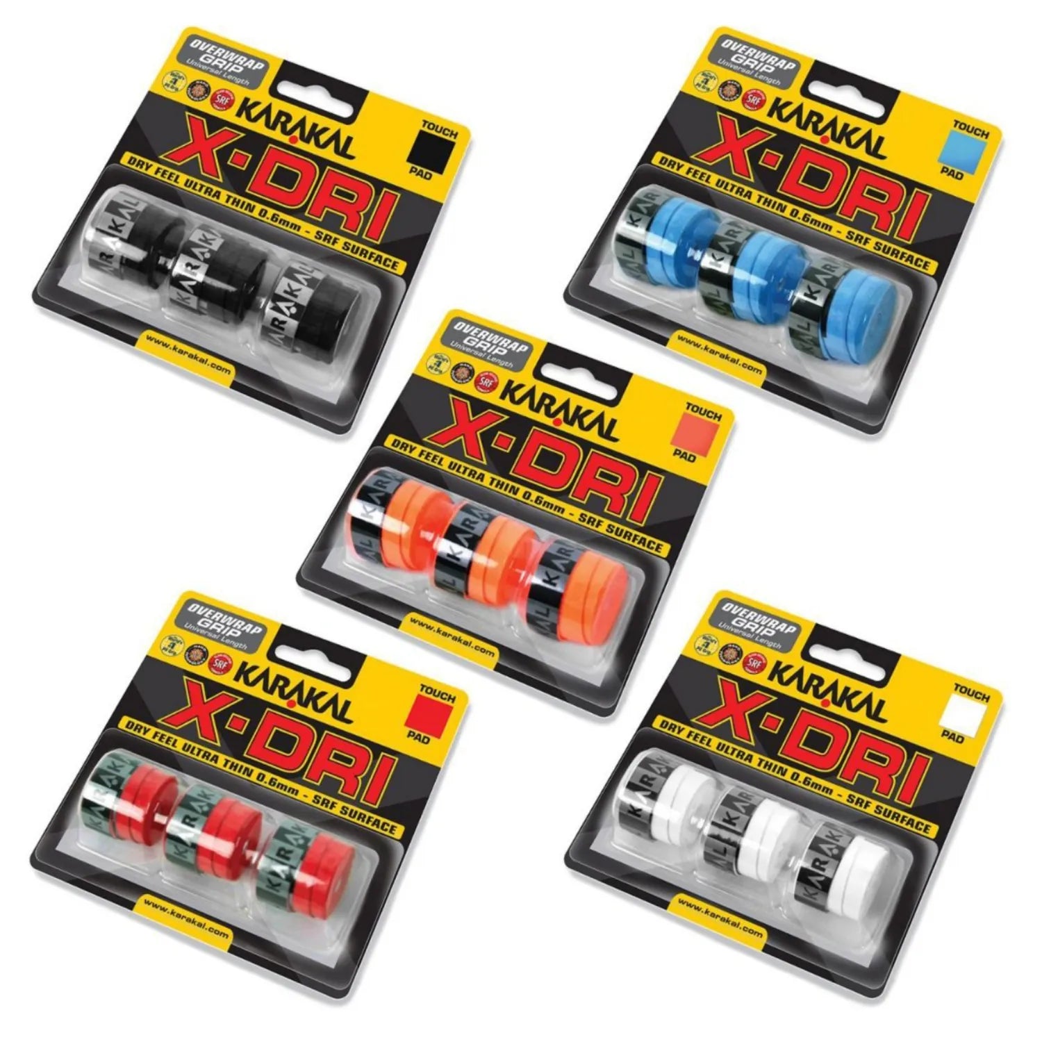 Karakal X-Dri Overwrap Grip 3-pack