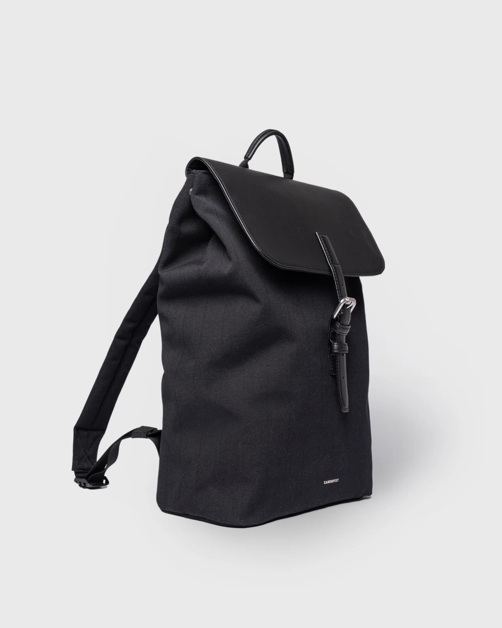Sandqvist Jones Black Canvas Leather Convertible Backpack Messenger Laptop Bag Competition: win a canvas and leather Sandqvist backpack main image 2