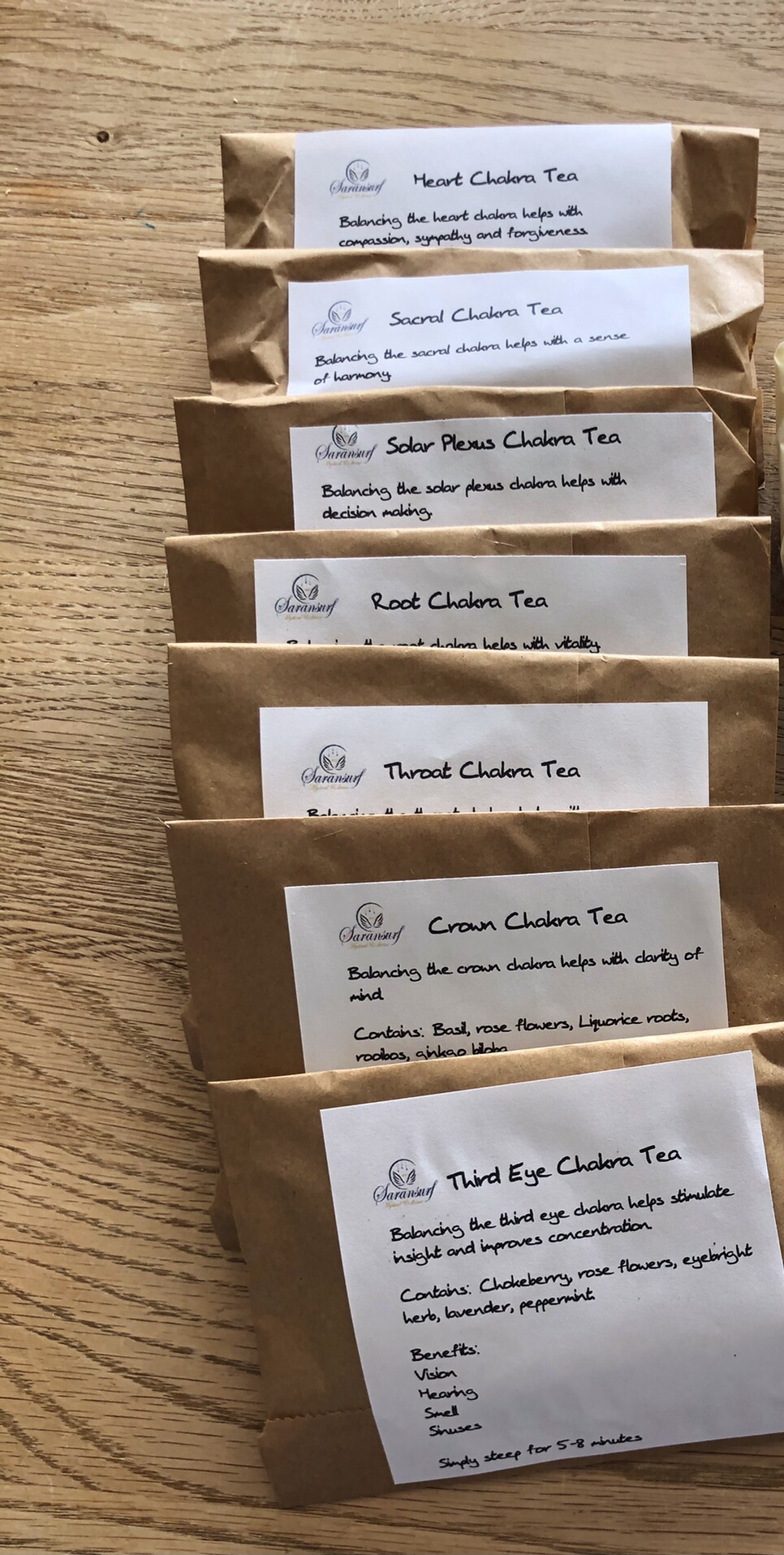 Chakra tea taster pack.