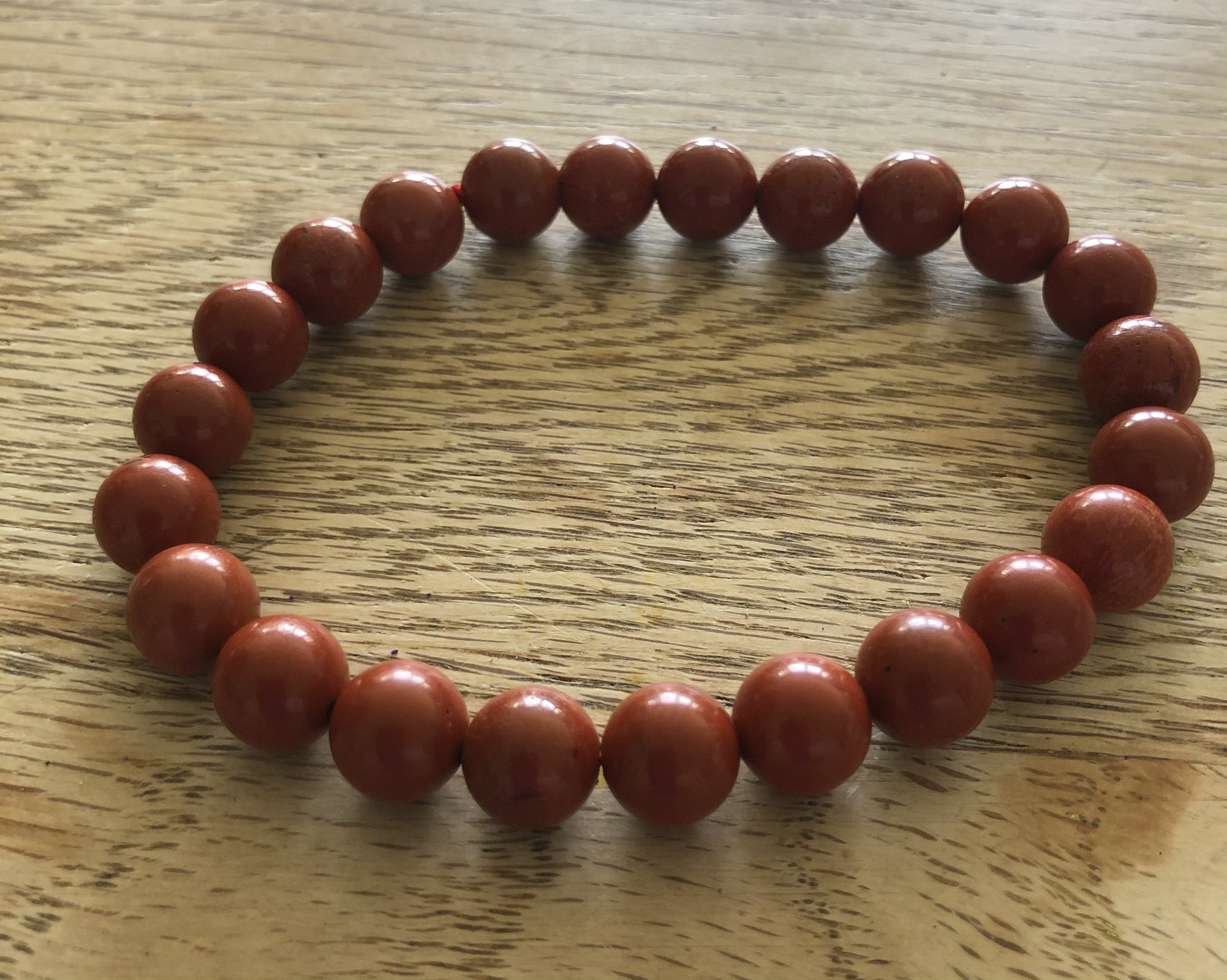 Red Jasper bracelet.