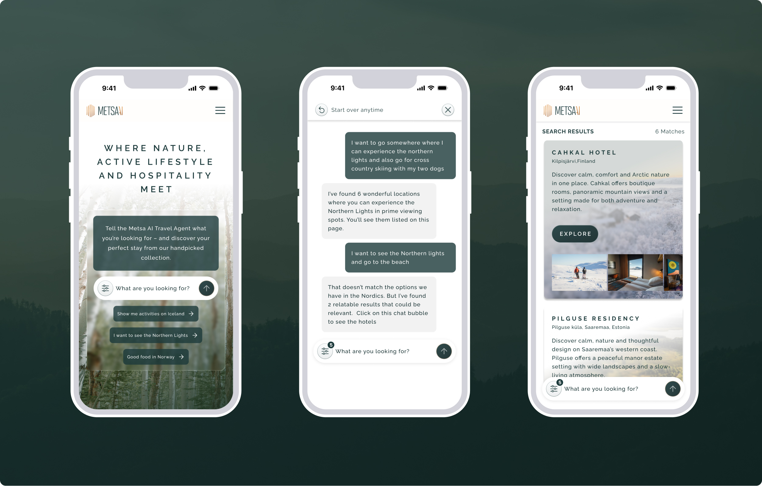Chatbot shown on mobile screens