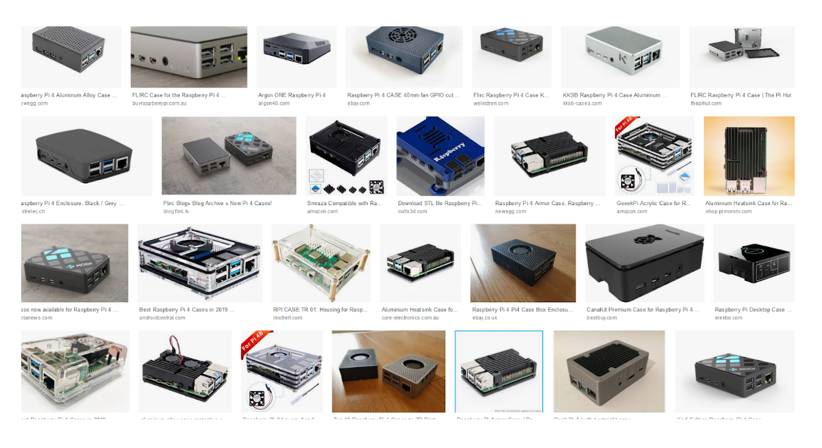 Google search result for Raspberry Pi Case