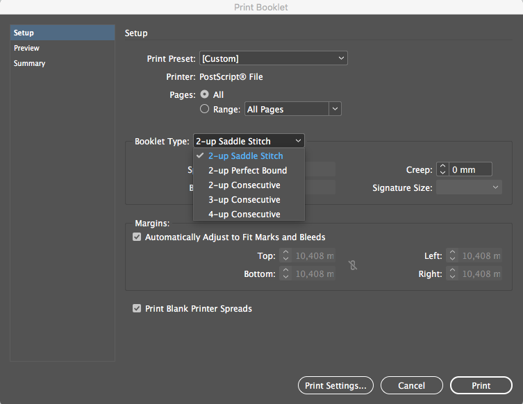 Indesign Basics Imposition And Booklets Types Snowball