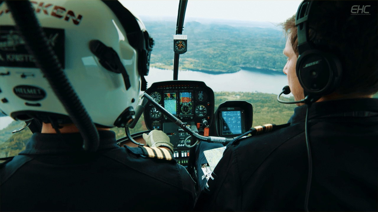 Skjermbilde European Helicopter Center video pilot helikoper
