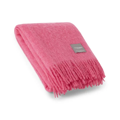 Mohairpledd 150x140cm - Rosa (Pion)