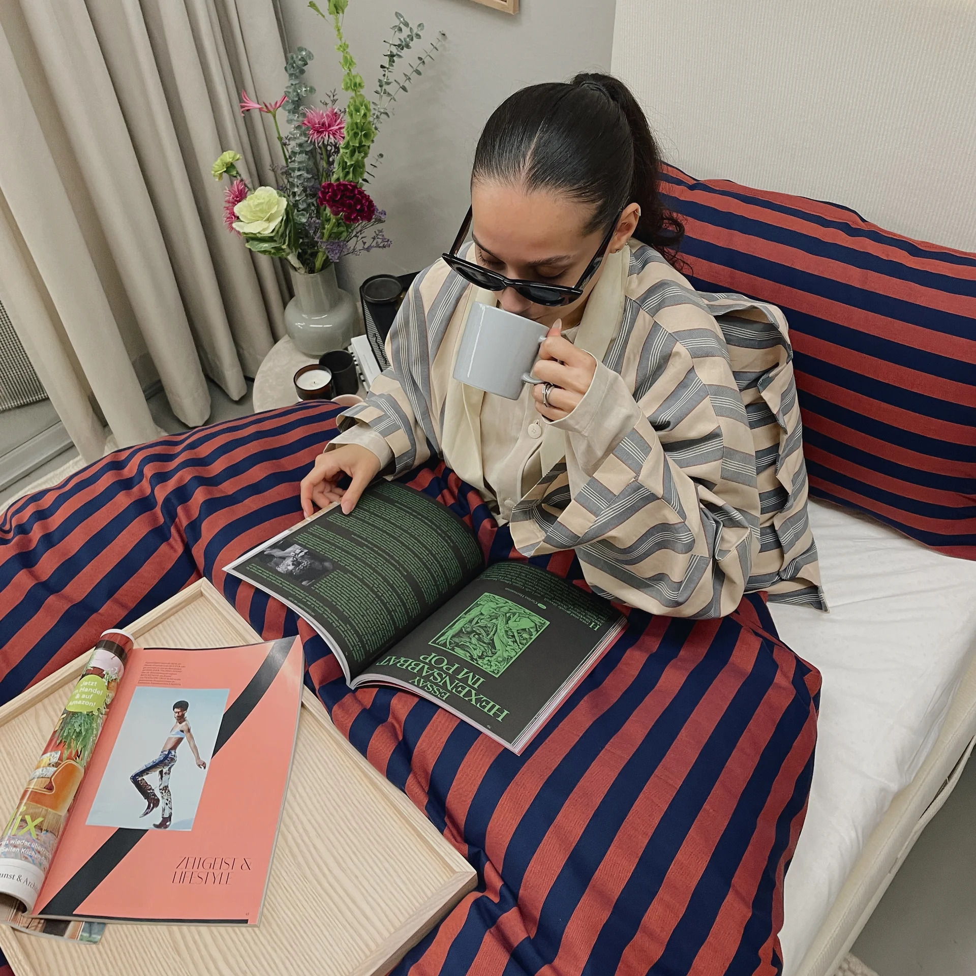 Kim Robe - Old School Beige & Blue