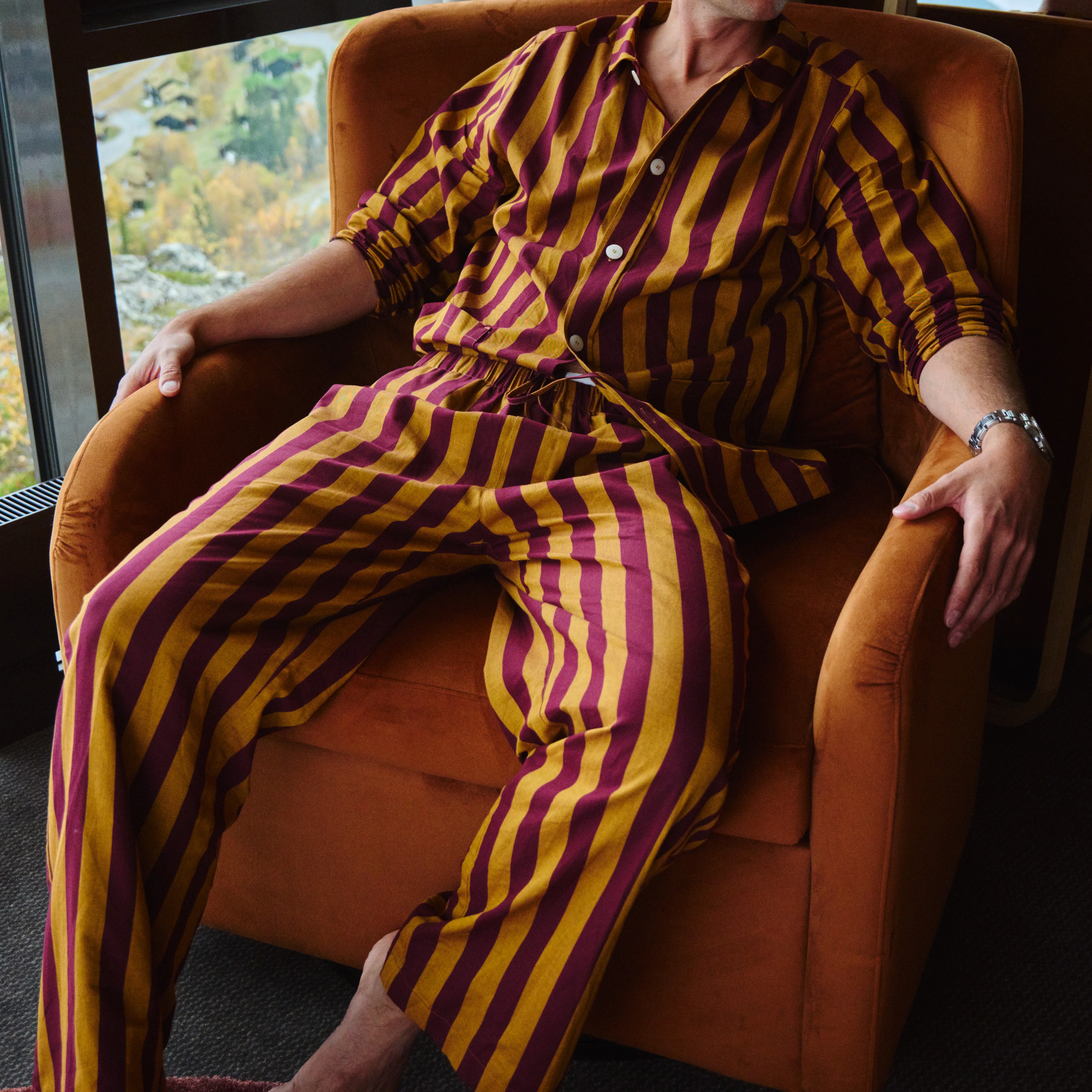 Uno Wide Leg Cabernet & Yellow
