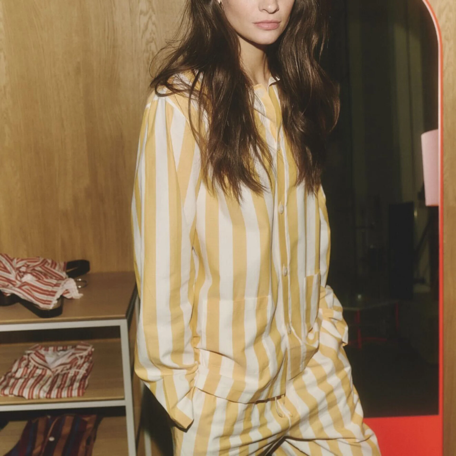 Uno Wide Leg - Orange & White