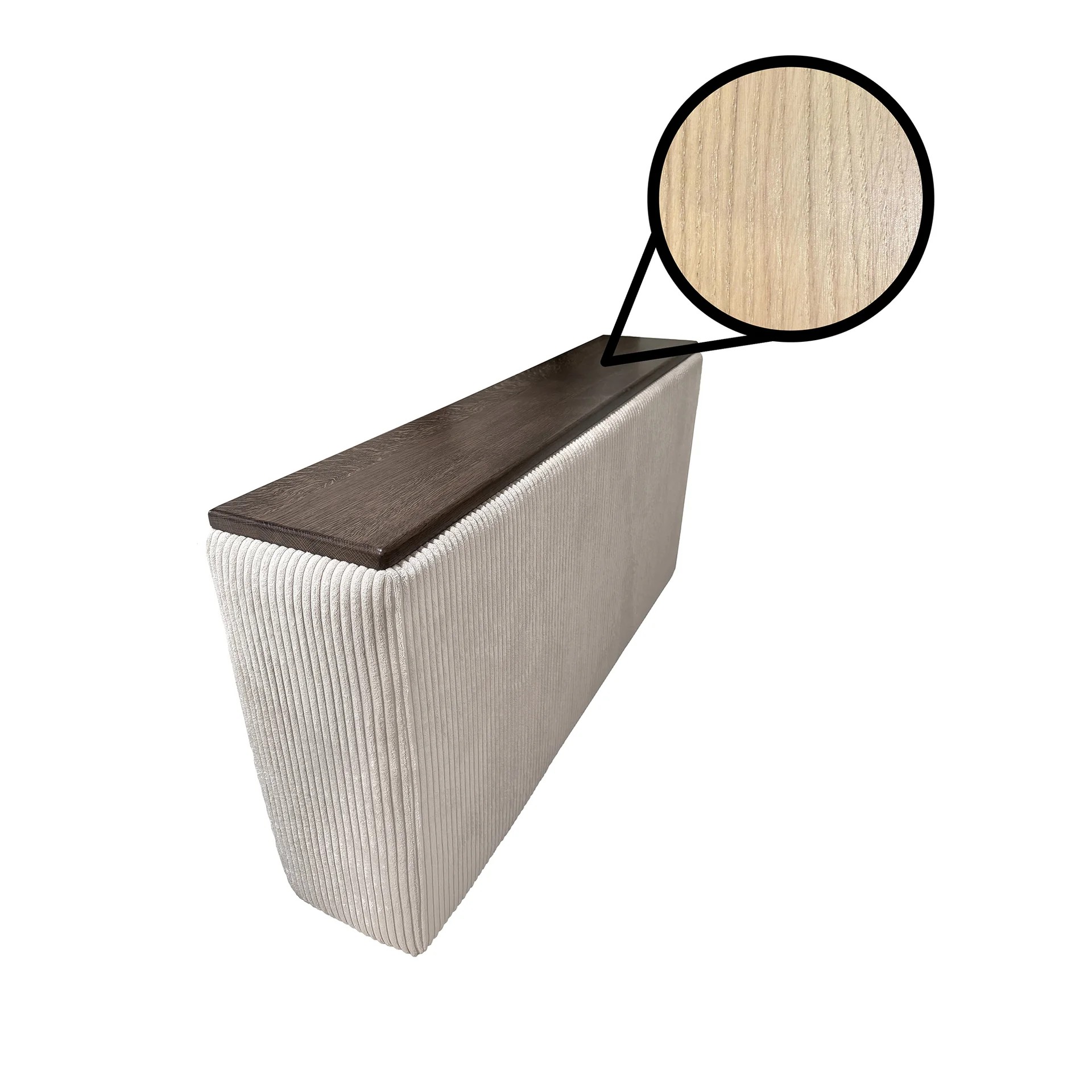 Armstöd med lock - Vitoljad ek