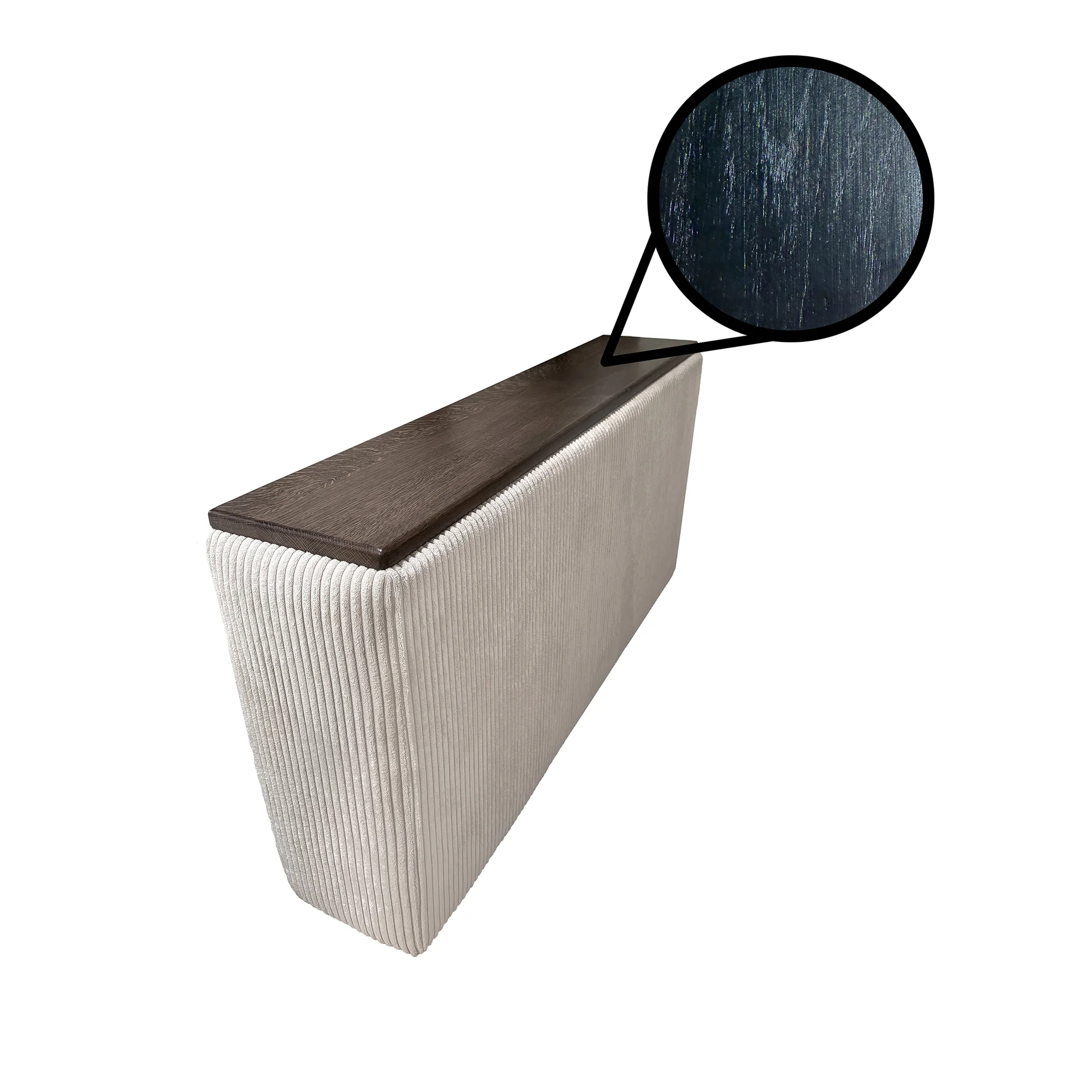 Armstöd med lock - Svartmålad ek