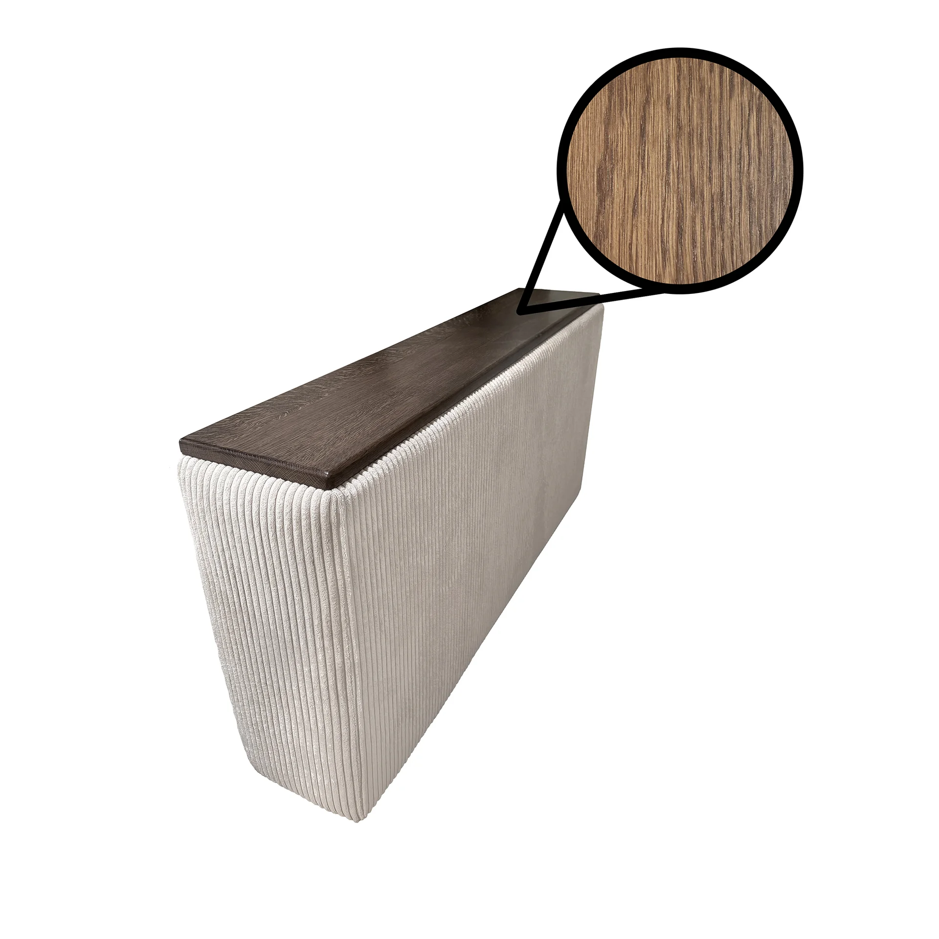 Armstöd med lock - Valnötsfärgad ek