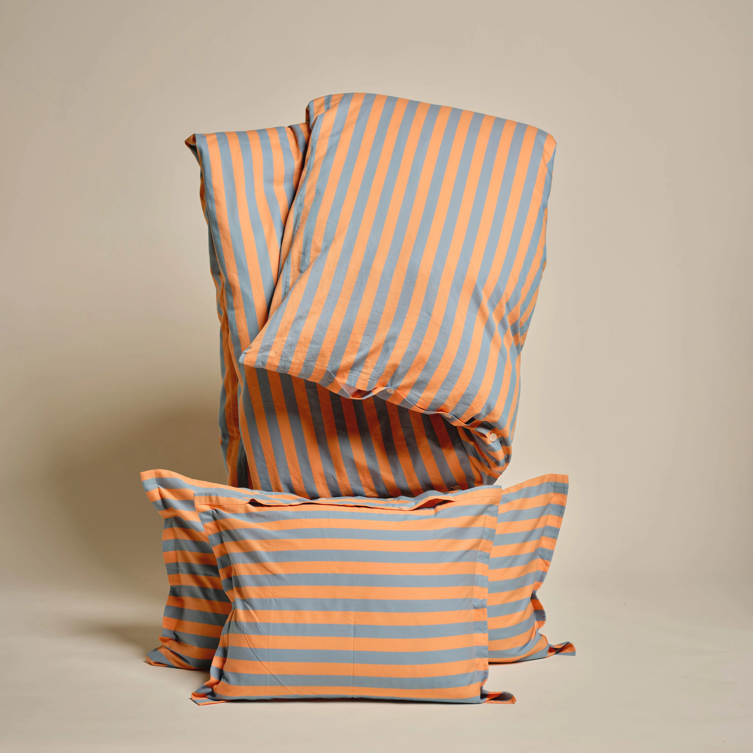 Bed linen Duvet cover single 55"x79"/140x200cm - Orange & Blue