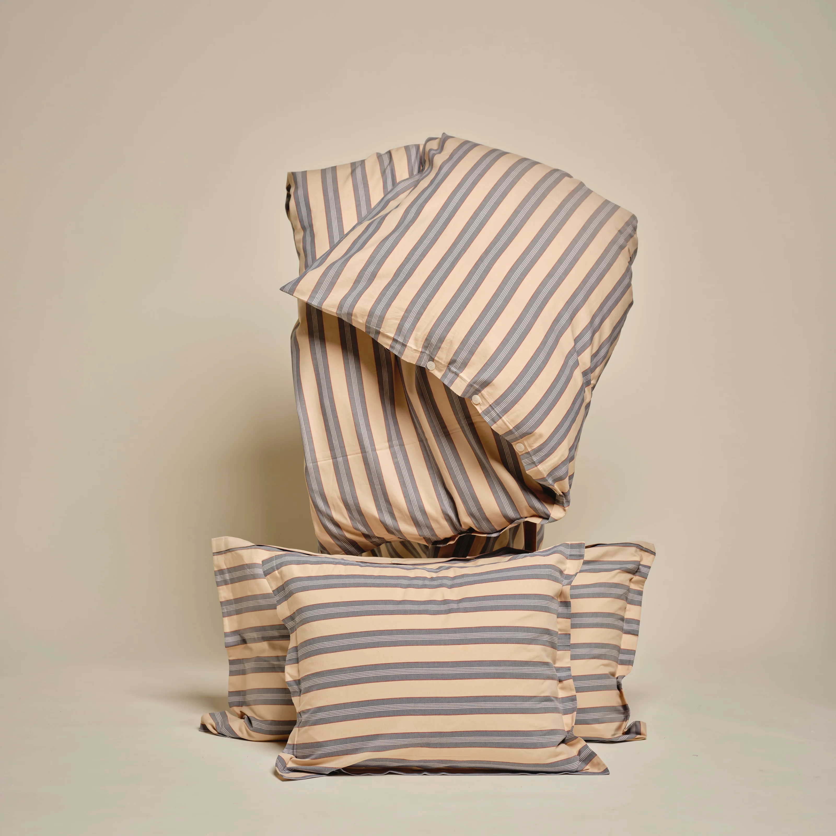 Bed linen Duvet cover single 140x200cm - Old School Beige & Blue