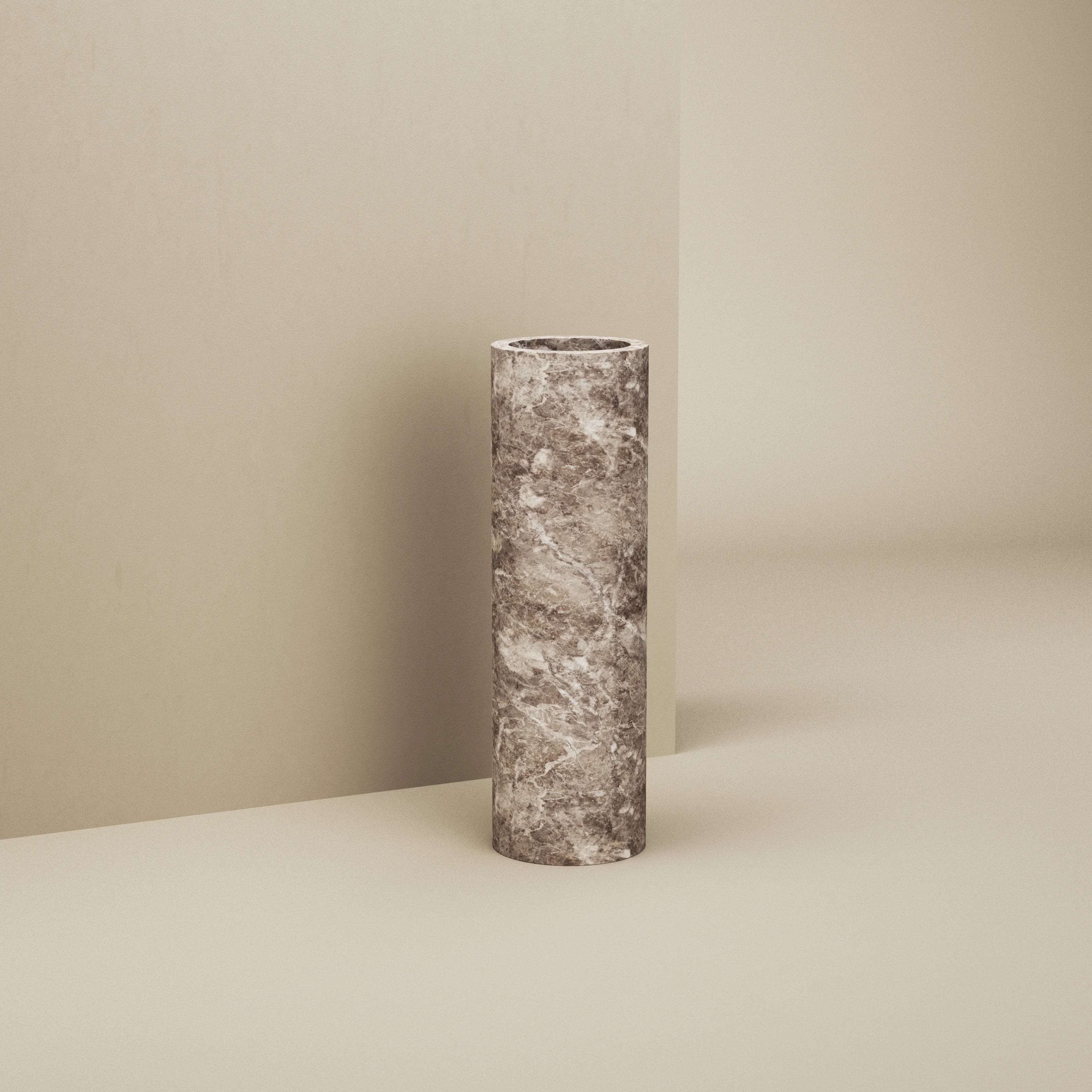 Cylinder Ø22x72cm - Marmor Silver Diana