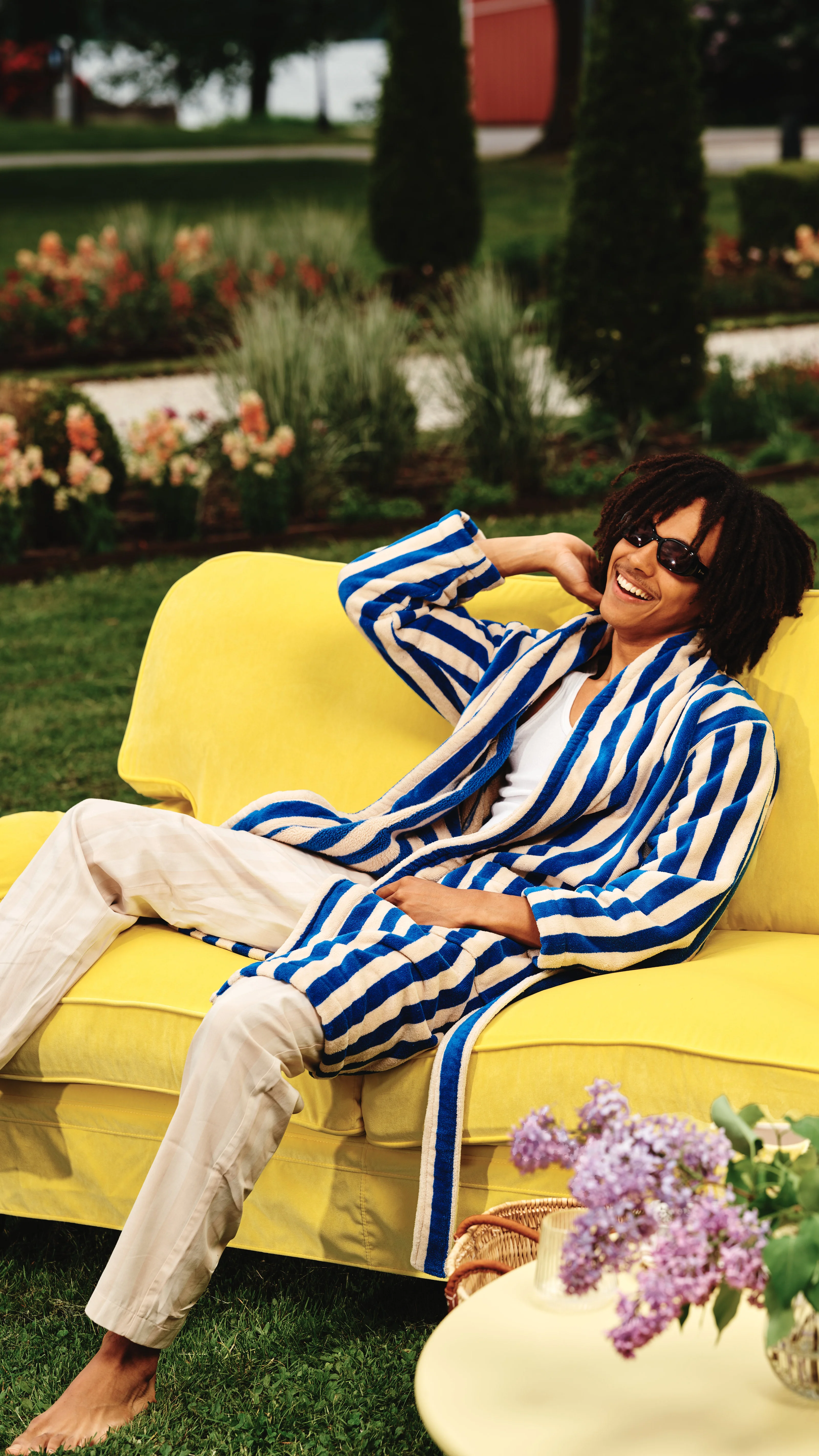 Roy Robe Blue & Sand