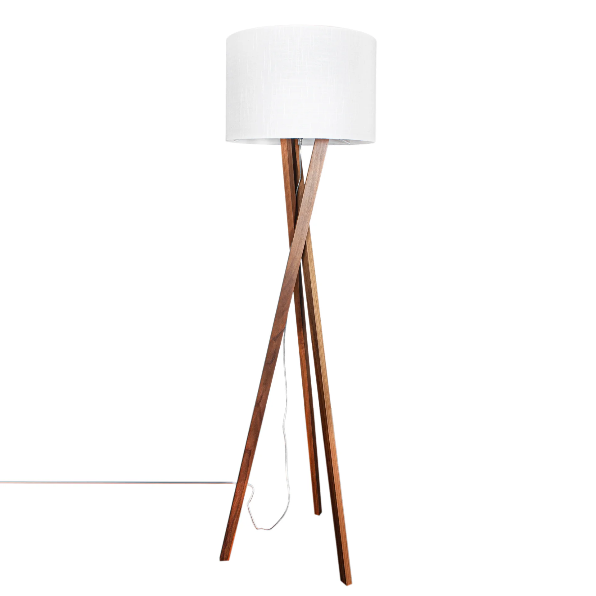 Golvlampa Valnöt