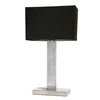 Tischlampe H47 – Chrom / Schwarzer Schirm