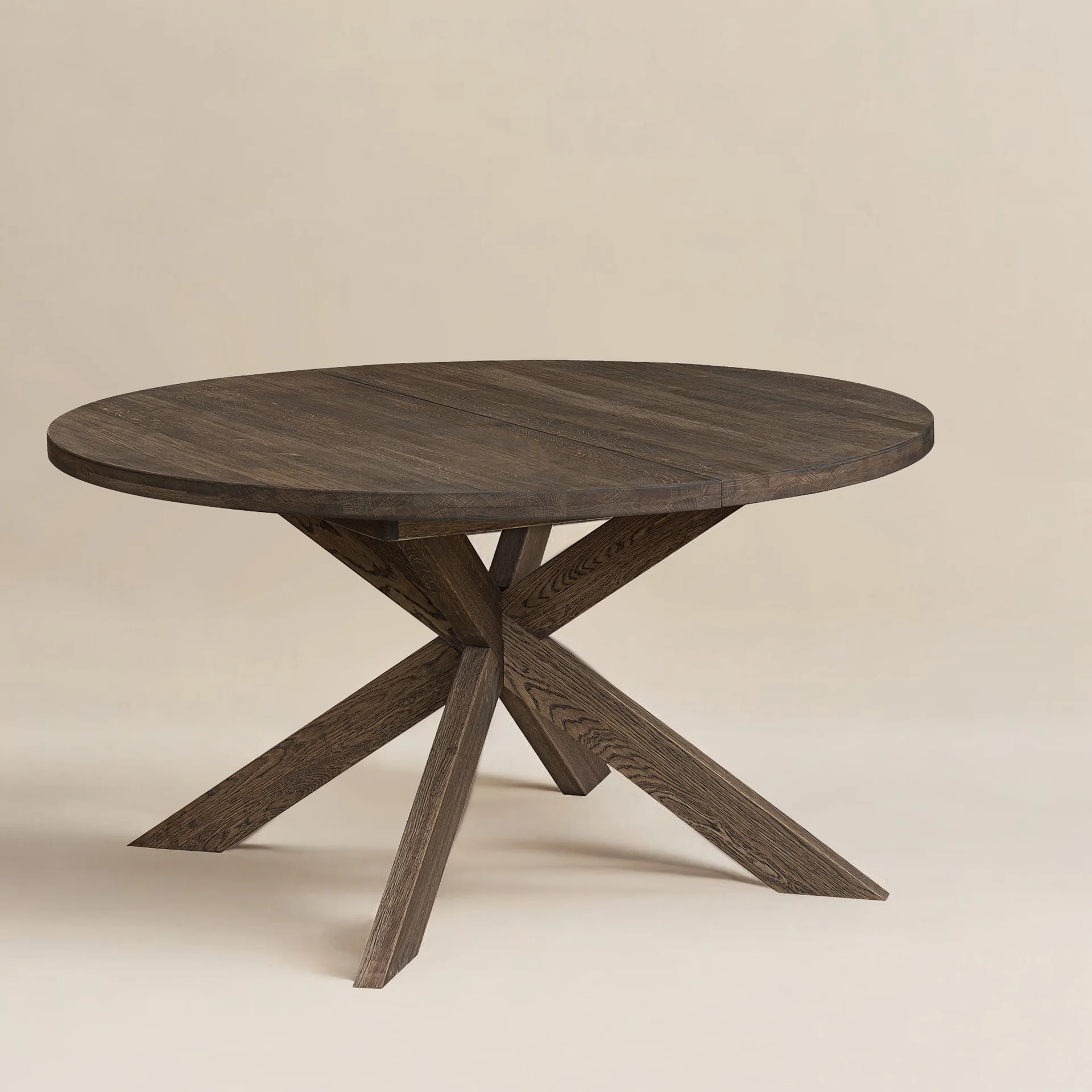 Runt 140cm - Rökt ek