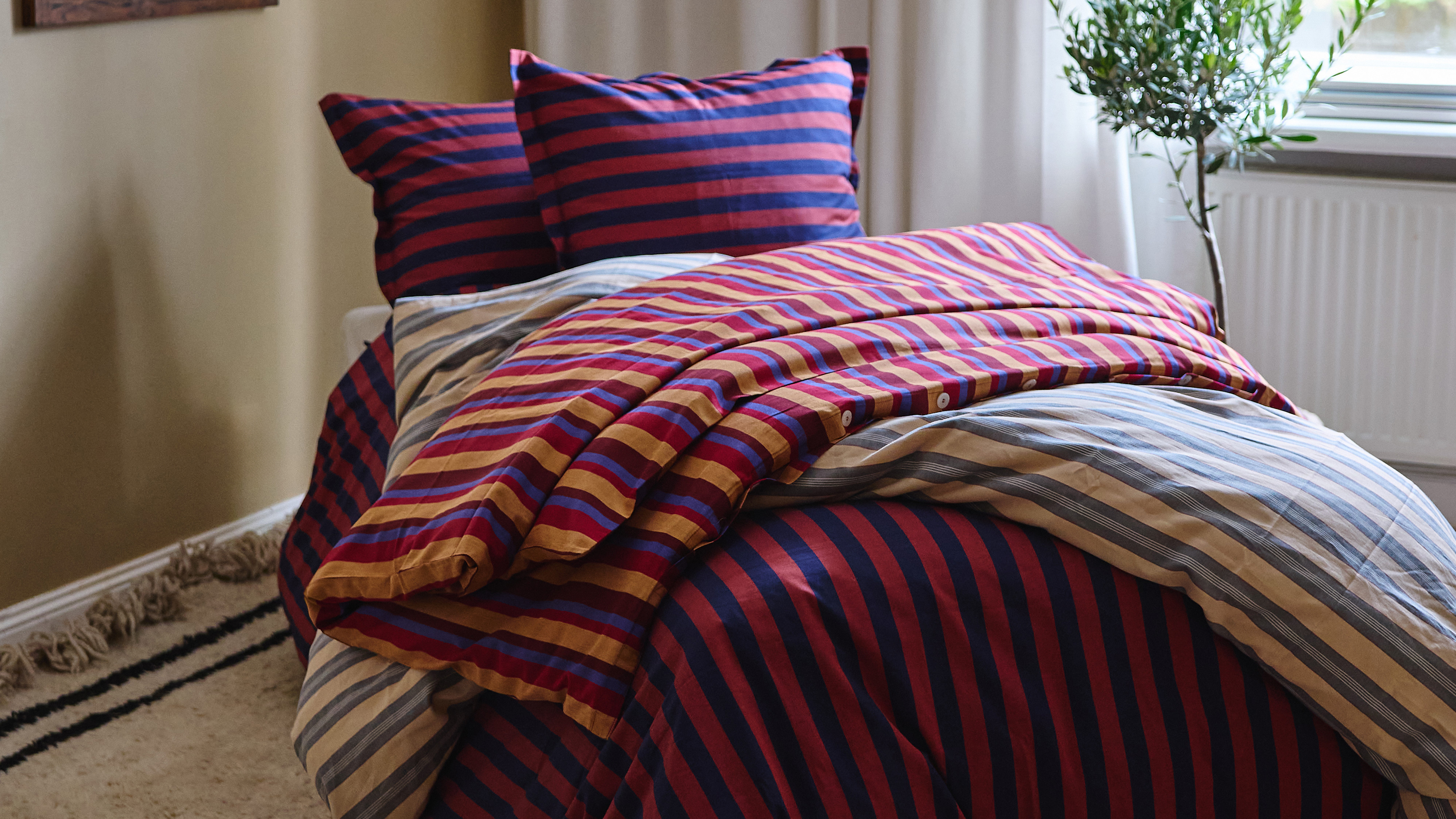 Bed linen. Striped cotton duvet covers | Nufferton