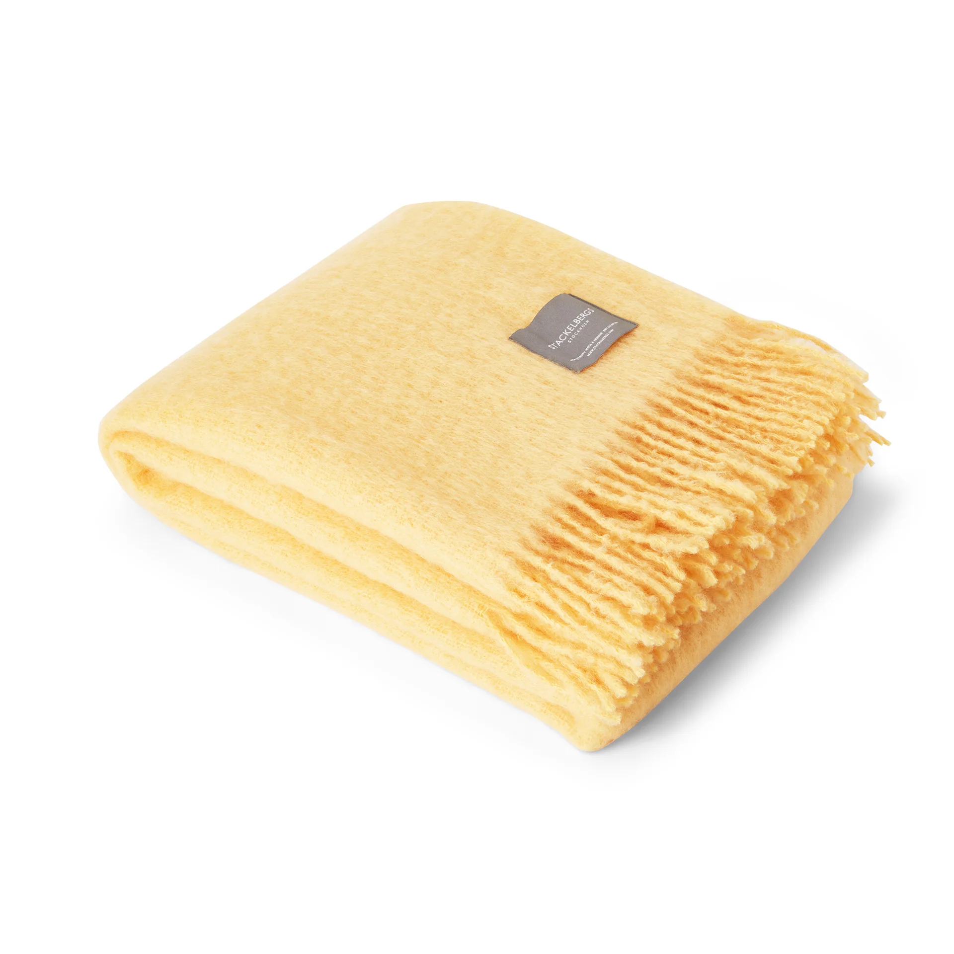 Mohairpläd 130x170cm - Golden Yellow