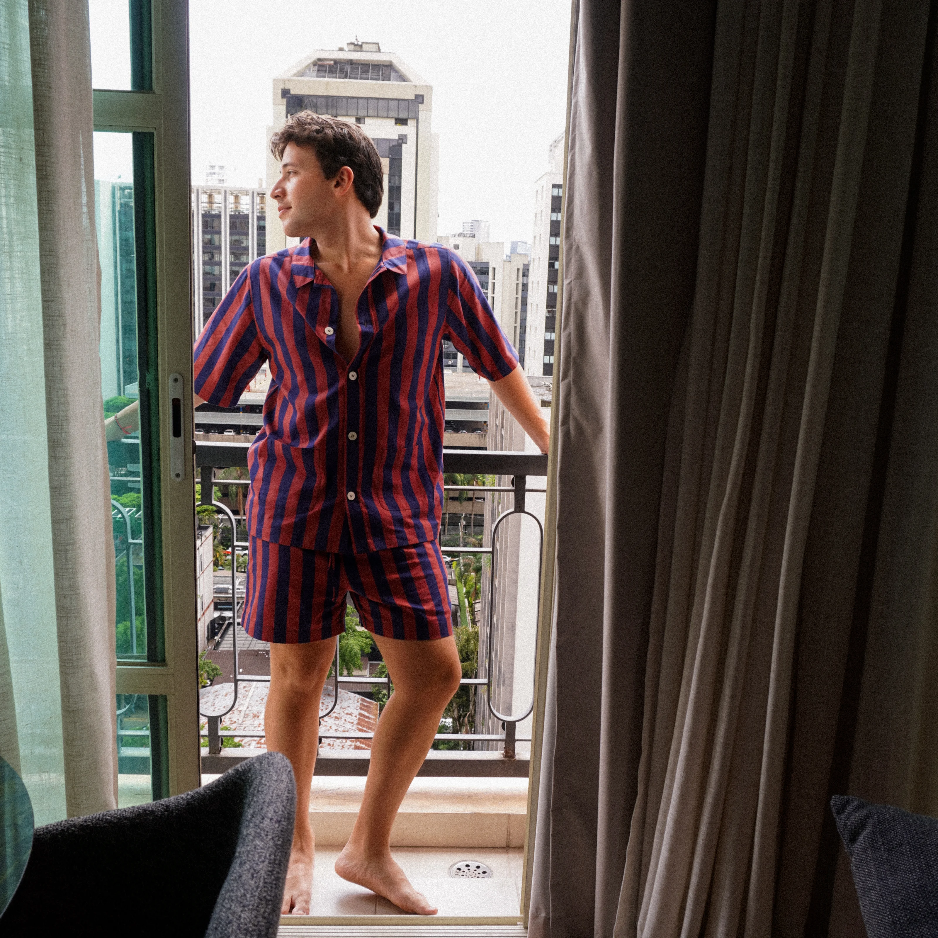 Uno Short - Blue & Red