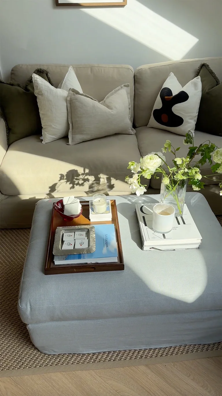 Valen 224 & fotskammel i løst trekk - Purolino Naturell 04 hos @MartineAkersveen.