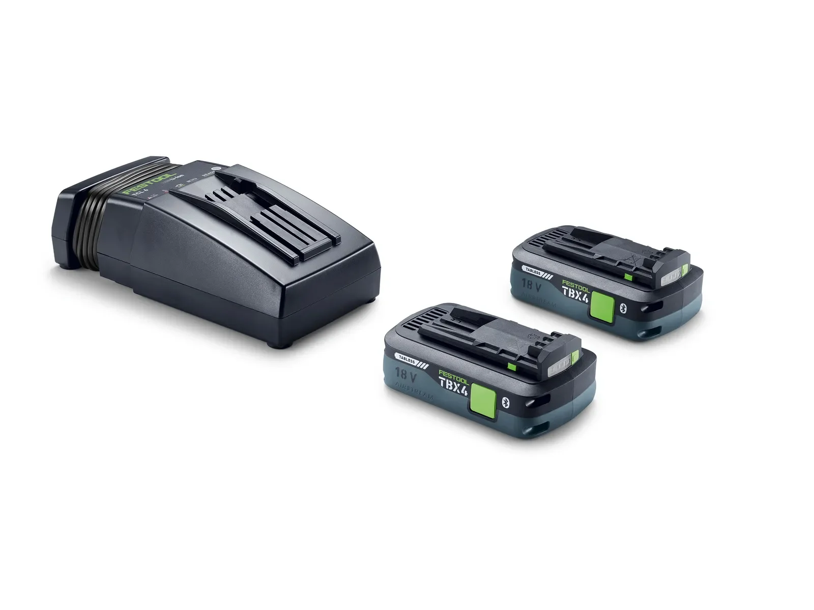 Festool energy set: two BP 18 TBX 4 battery packs and TCL 6 charger
