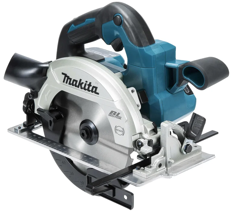 Makita DHS661 circular saw, three-quarter view from the left