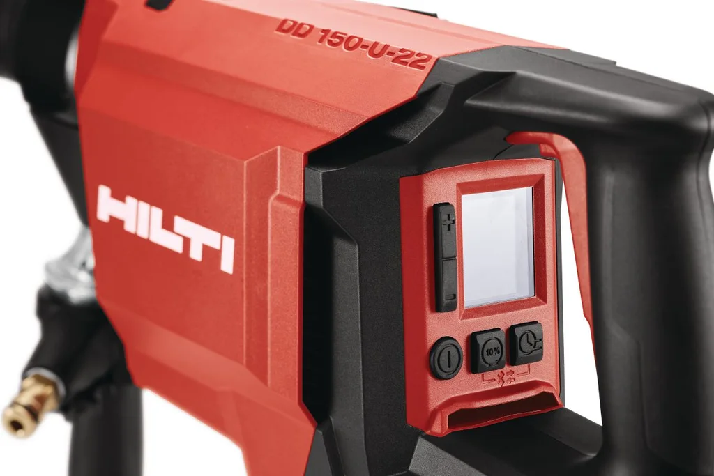 Hilti DD 150-U-22 cordless core drill on stand