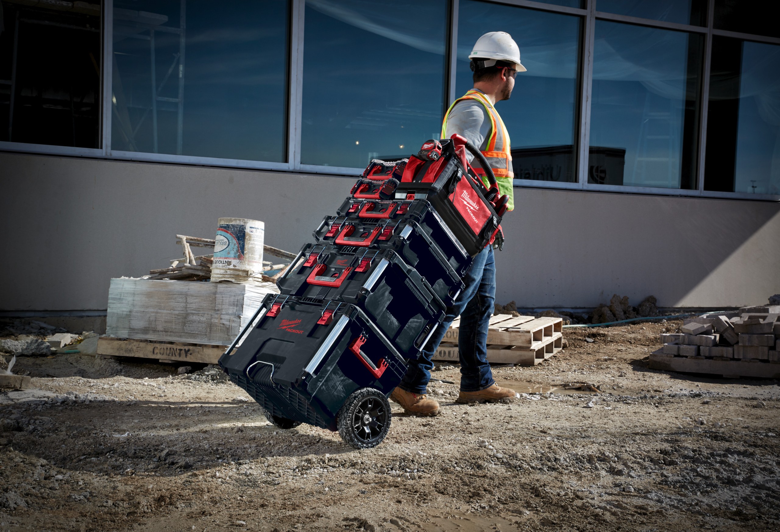 PACKOUT Trolley Box in use on the job