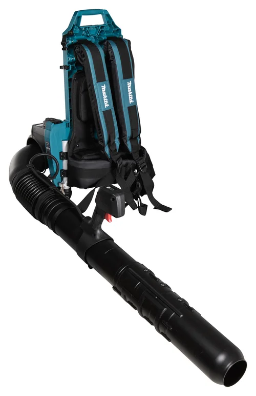 Makita UB002C backpack blower, three-quarter view from the right