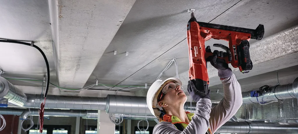 Hilti BX 4-22 in use on an M&E installation