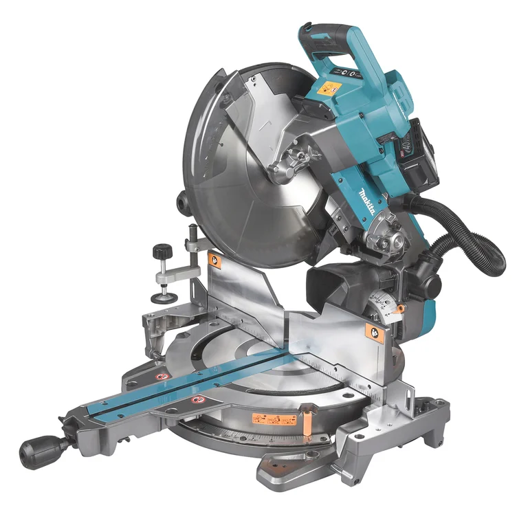 Makita LS003G mitre saw, three-quarter view from the left