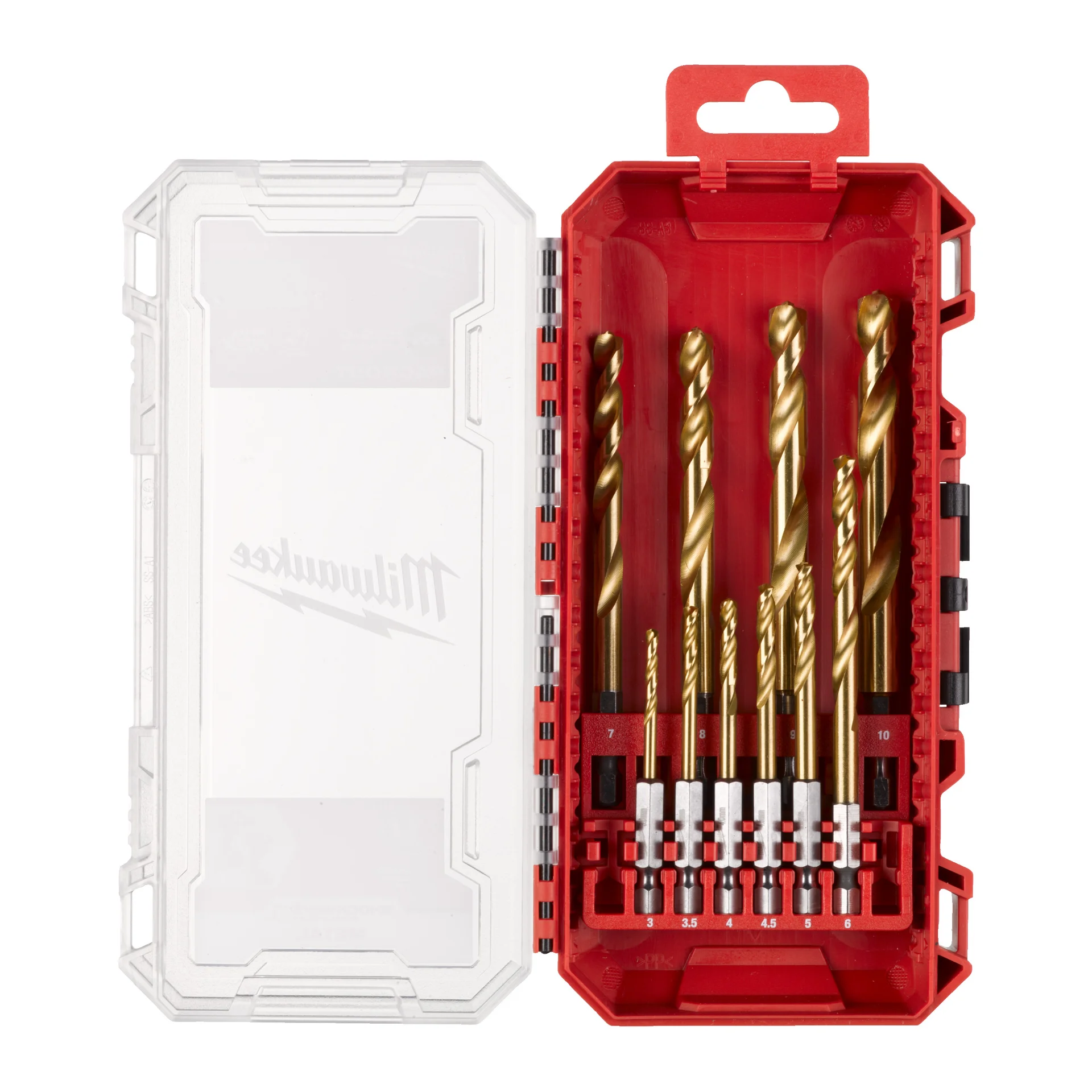 SHOCKWAVE RED HEX HSS-G TiN drill bit set, product shot