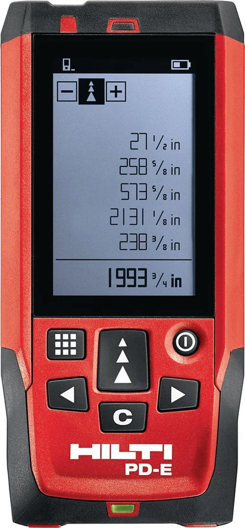 Hilti PD-E laser range meter, angled view