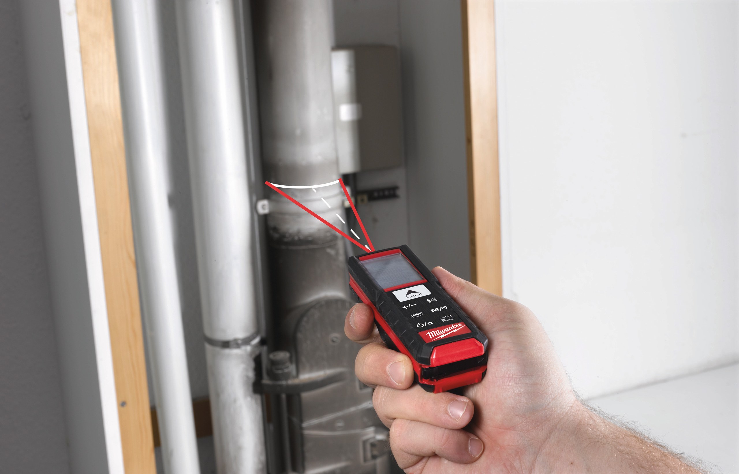 LDM 50 Laser Distance Meter in use on the job