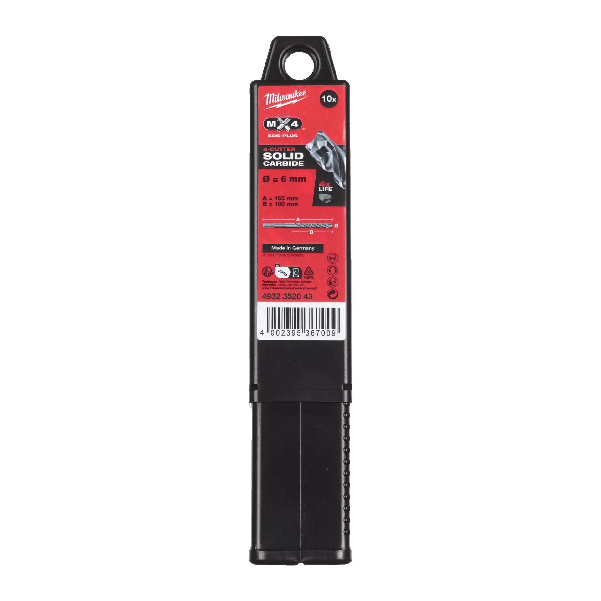SDS-plus MX4 drill bit 6 × 165 mm, product shot