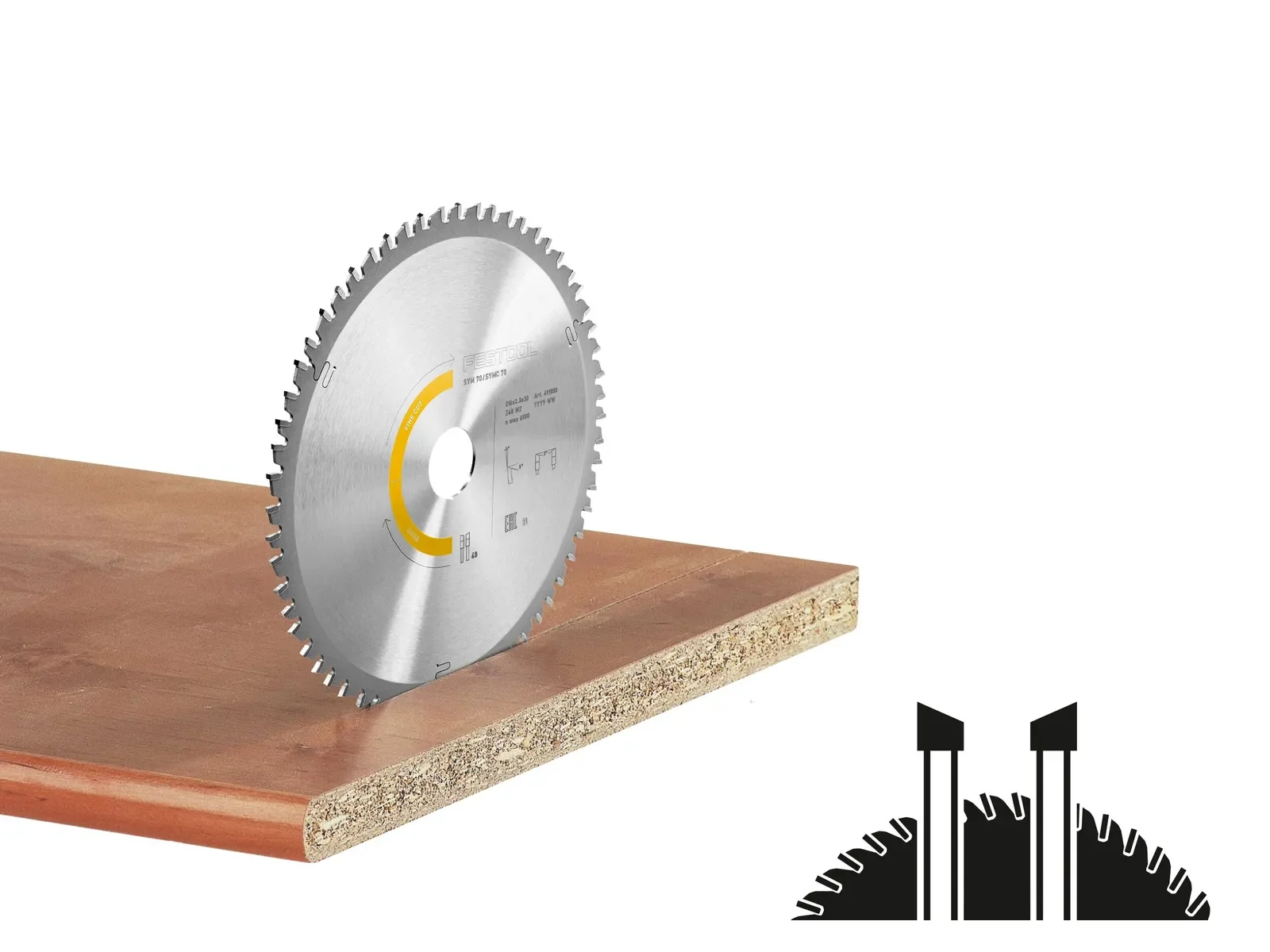 Festool HW 216x2,3x30 W48 Wood Fine Cut Saw Blade for SYMMETRIC, 216 mm