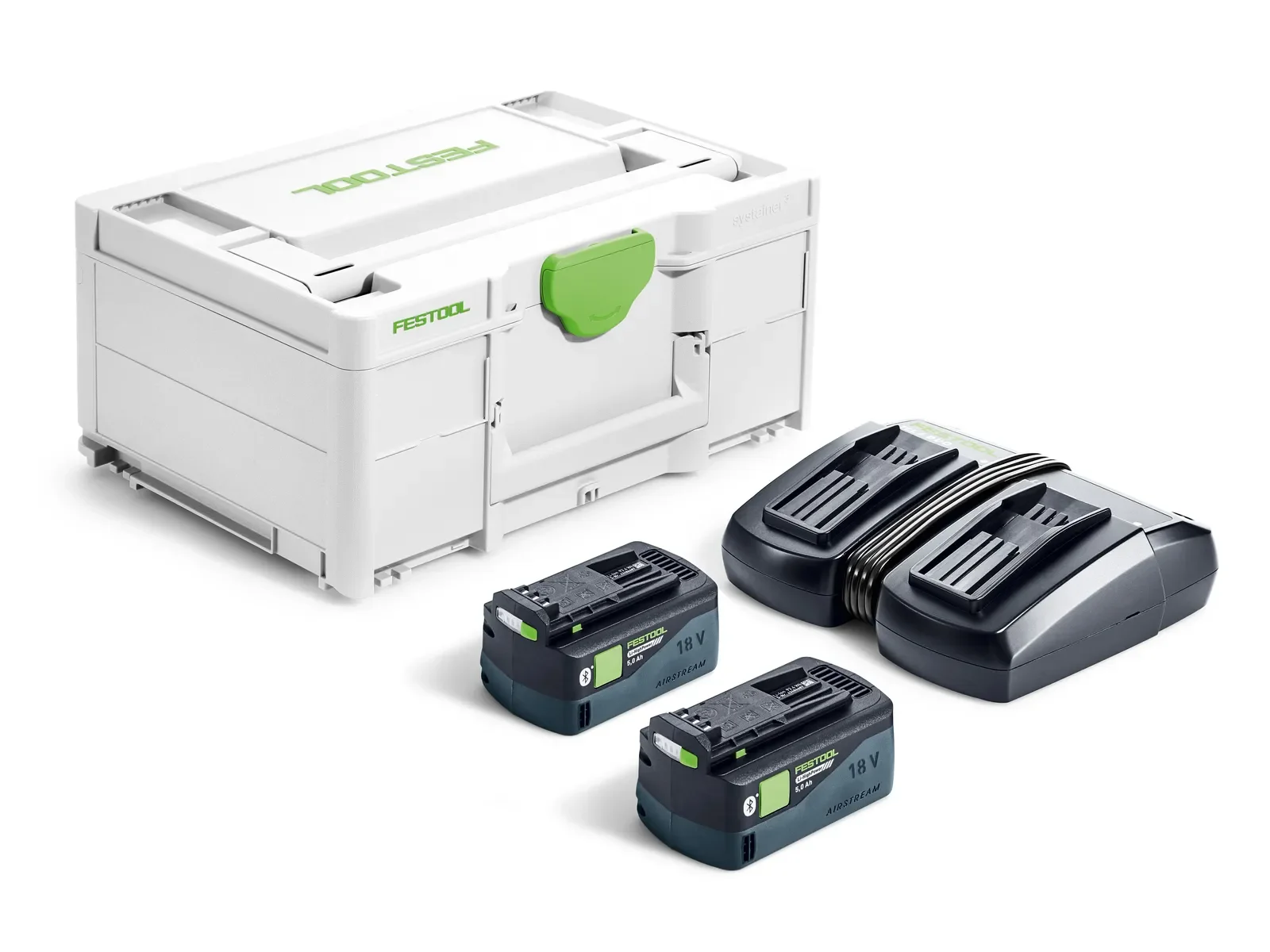 Festool SYS 18V energy set: two batteries, charger and Systainer³