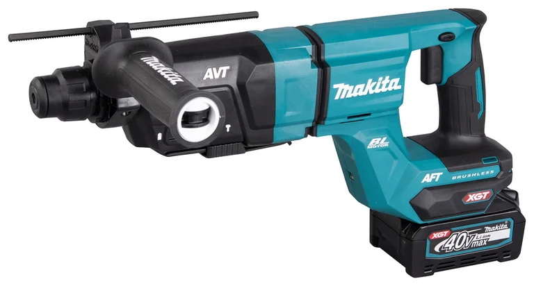 Makita HR007G SDS-plus combination hammer, three-quarter view from the left