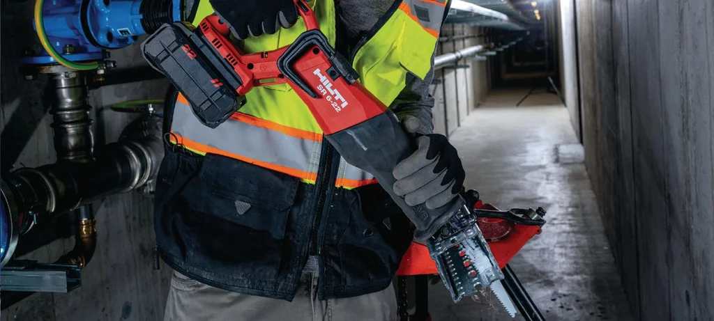 Hilti SR 6-22 in use during strip-out