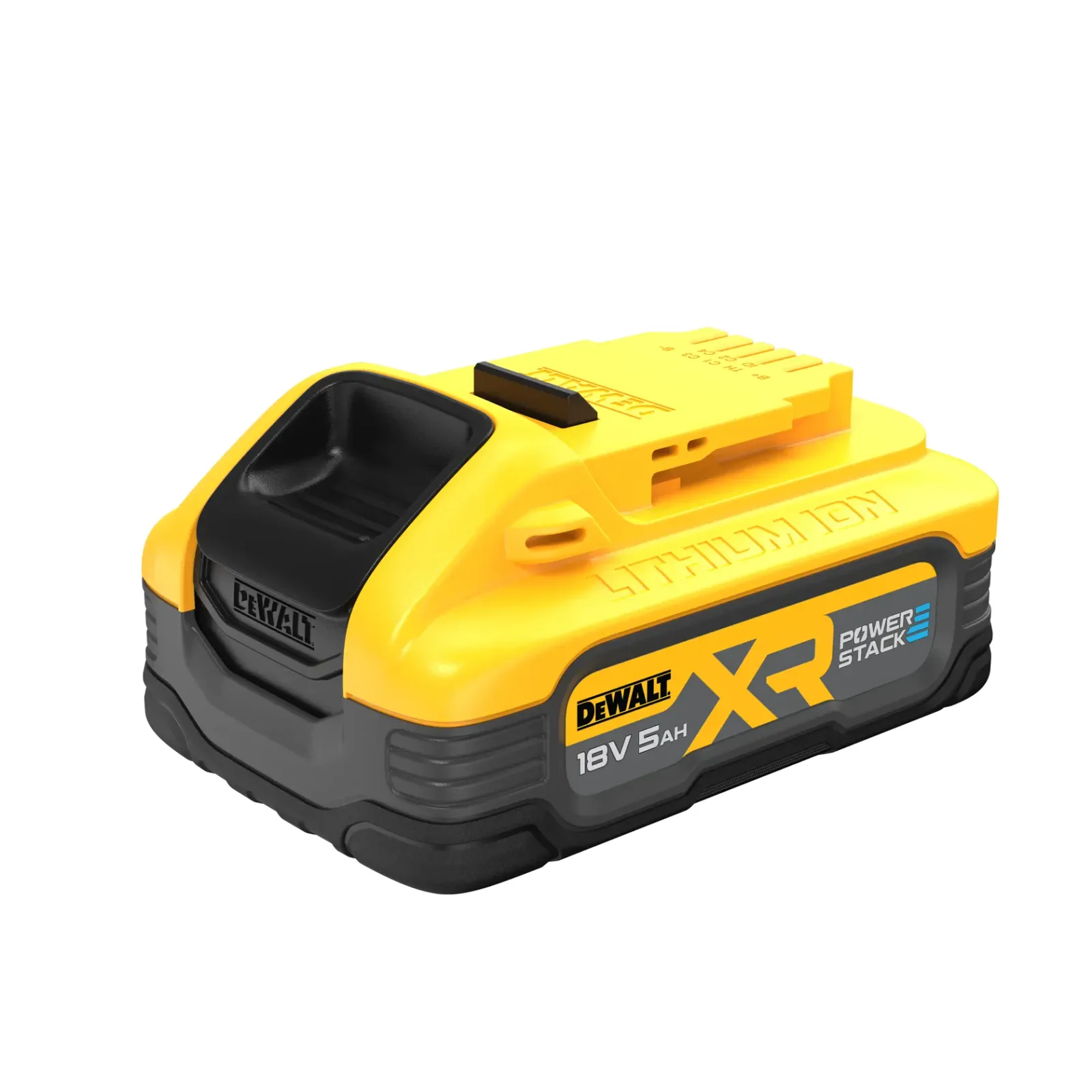 DeWalt DCBP518 POWERSTACK battery, second alternate angle