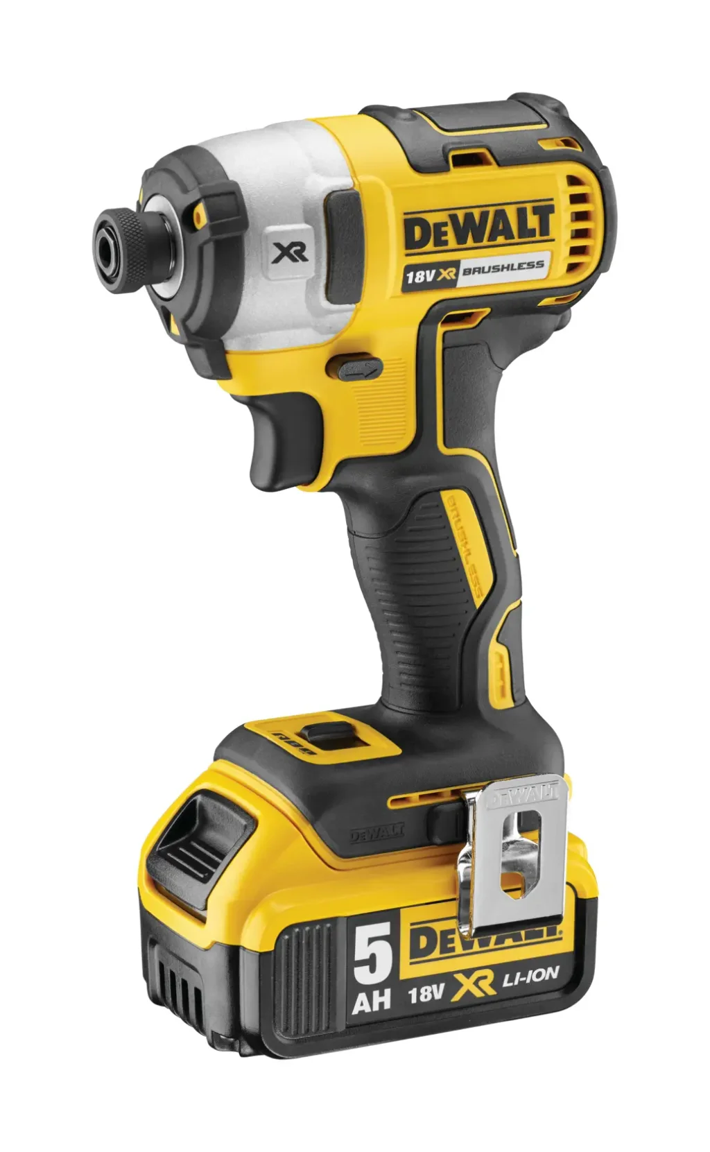 DeWalt DCF887 impact driver, alternate angle
