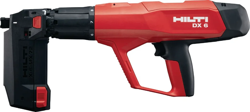 Hilti DX 6 powder-actuated tool, side view