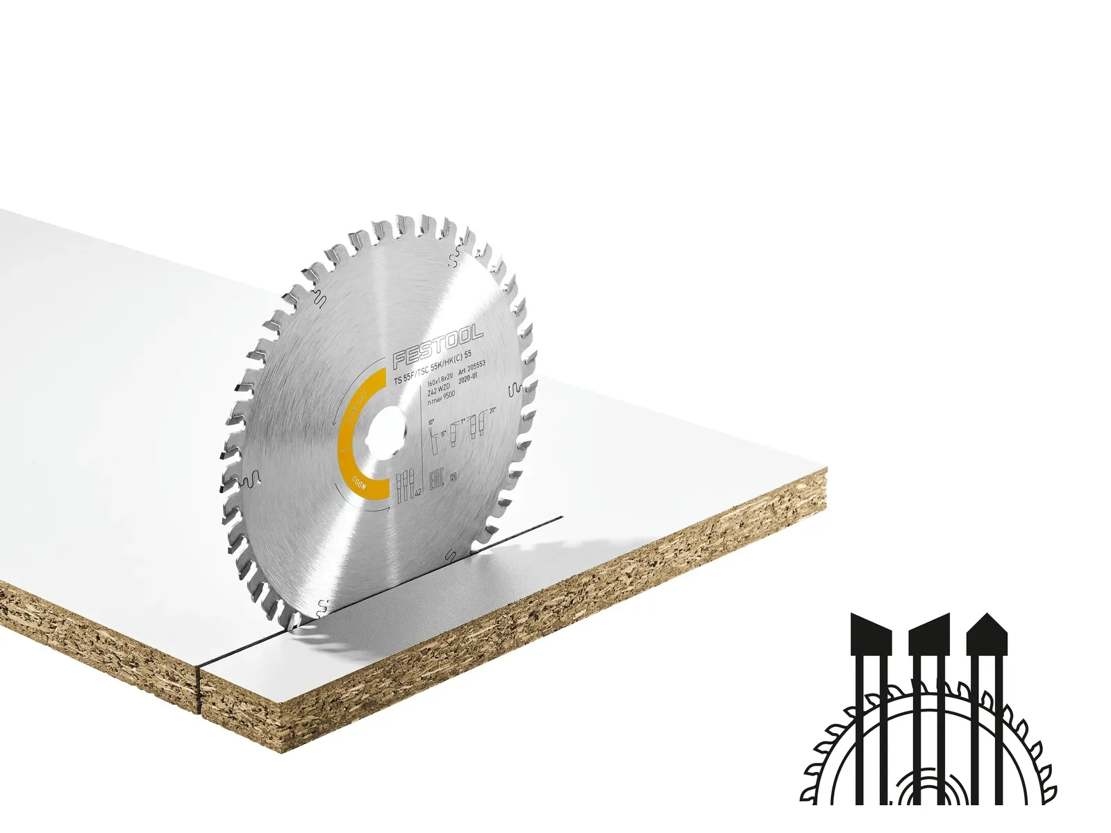 Festool HW 168x1,8x20 WD42 Wood Fine Cut Saw Blade, 168 mm
