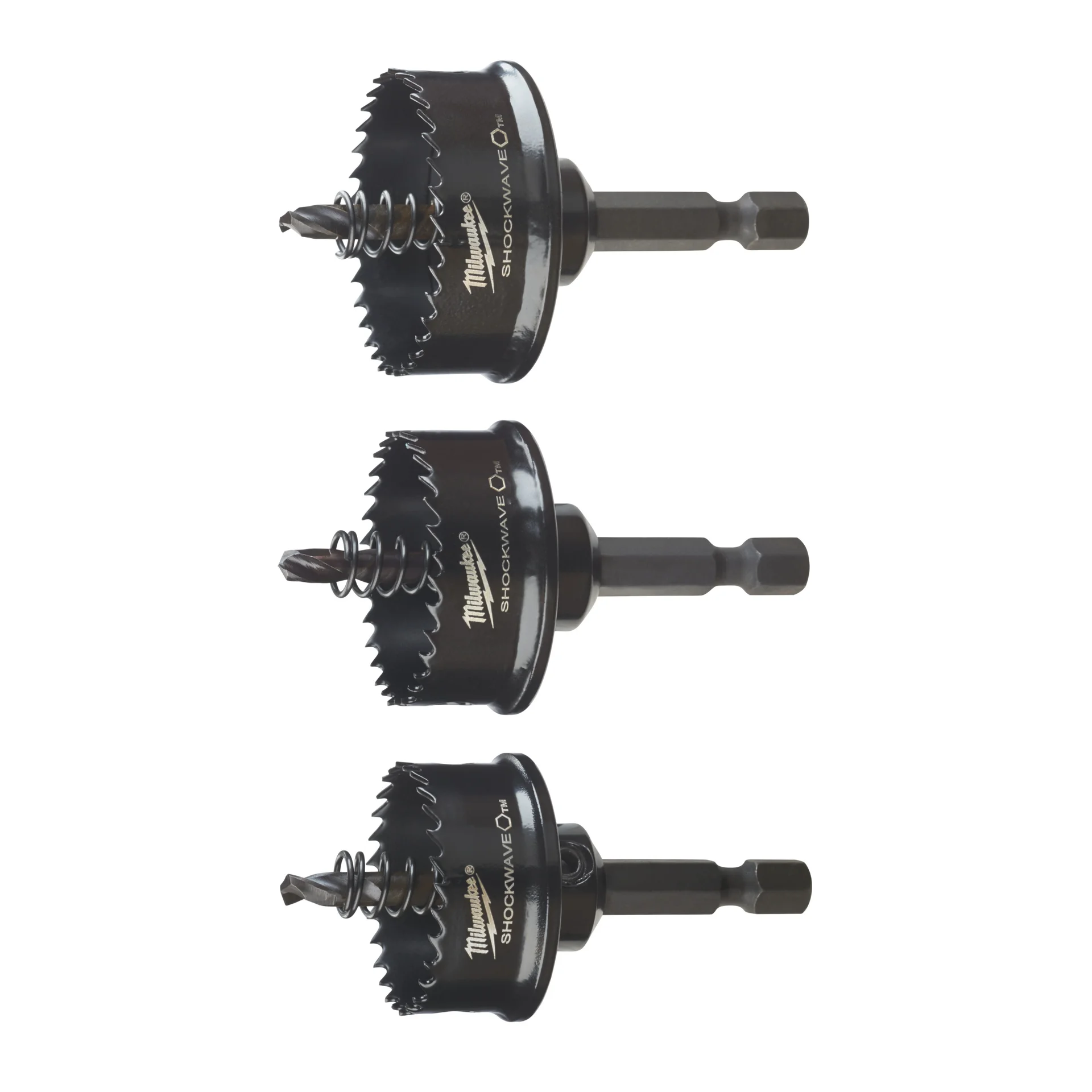 SHOCKWAVE hole saw set 22, 29 and 35 mm, product shot