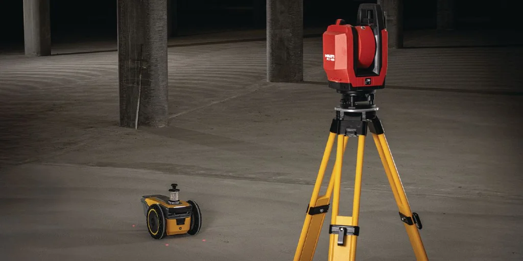 Engineer laying out points with the Hilti PLT 400-4