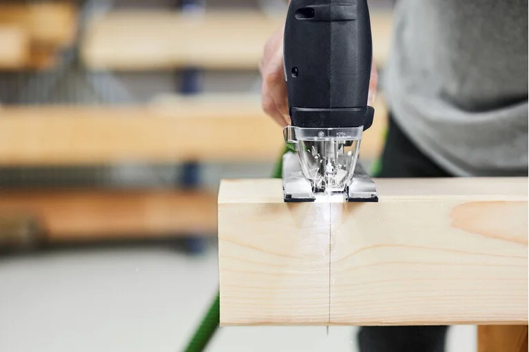 Festool PSC 500 cutting through a thick timber beam