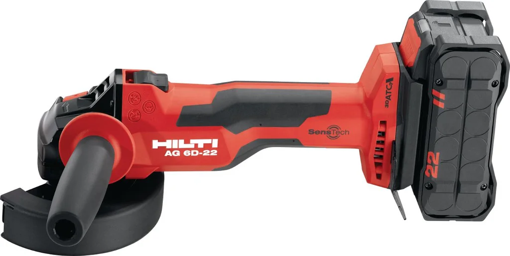 Hilti AG 6D-22-125 cordless angle grinder, side view